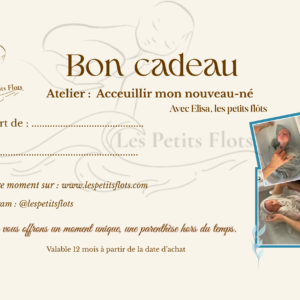 Bon cadeau atelier accueillir son nouveau-né
